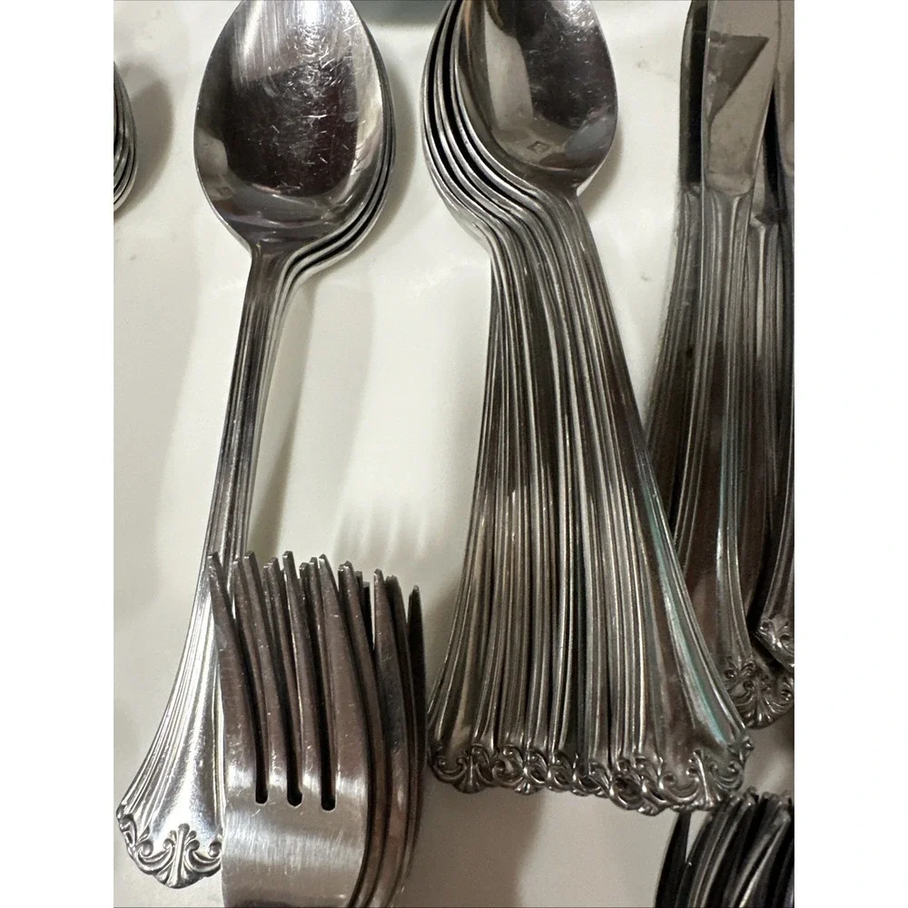 Flatware Reed & Barton Select Elegante Stainless Flatware‎ Set 72 Pieces